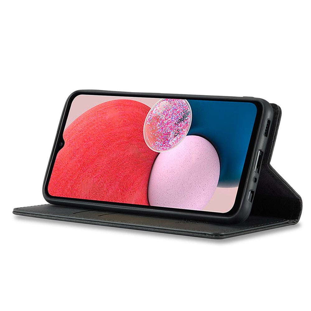 LC.IMEEKE Starkt magnetiskt sugsäcksskal för Samsung Galaxy A13 4G / A04 4G (164,4 x 76,3 x 9,1 mm), Välskyddat fallskyddande PU-läderfodral för mobil