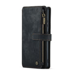 For Samsung Galaxy S21+ 5G Phone Cases with Strap CASEME C30 Zipper Multiple Card Holder PU Leather Cover