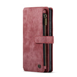For Samsung Galaxy S22+ 5G Phone Cases with Strap CASEME C30 Zipper Multiple Card Holder PU Leather Cover