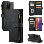 For Samsung Galaxy Note20 / Note20 5G Phone Cases with Strap CASEME C30 Zipper Multiple Card Holder PU Leather Cover