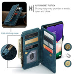 Til Samsung Galaxy A22 5G (EU) Telefonetuier med Rem CASEME C30 Lynlås Flere Kortlommer PU Læder Cover