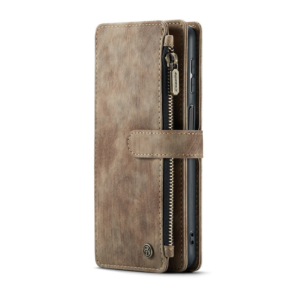 For Samsung Galaxy A32 5G / M32 5G Phone Cases with Strap CASEME C30 Zipper Multiple Card Holder PU Leather Cover