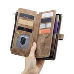 For Samsung Galaxy A32 5G / M32 5G Phone Cases with Strap CASEME C30 Zipper Multiple Card Holder PU Leather Cover