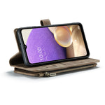 For Samsung Galaxy A32 5G / M32 5G Phone Cases with Strap CASEME C30 Zipper Multiple Card Holder PU Leather Cover