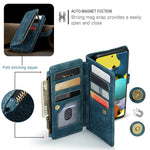 For Samsung Galaxy A51 4G SM-A515 Phone Cases with Strap CASEME C30 Zipper Multiple Card Holder PU Leather Cover