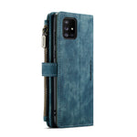 For Samsung Galaxy A51 4G SM-A515 Phone Cases with Strap CASEME C30 Zipper Multiple Card Holder PU Leather Cover
