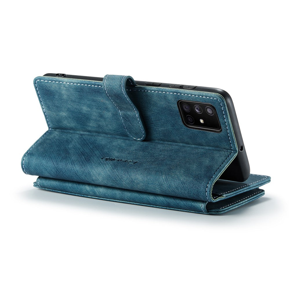 For Samsung Galaxy A51 4G SM-A515 Phone Cases with Strap CASEME C30 Zipper Multiple Card Holder PU Leather Cover