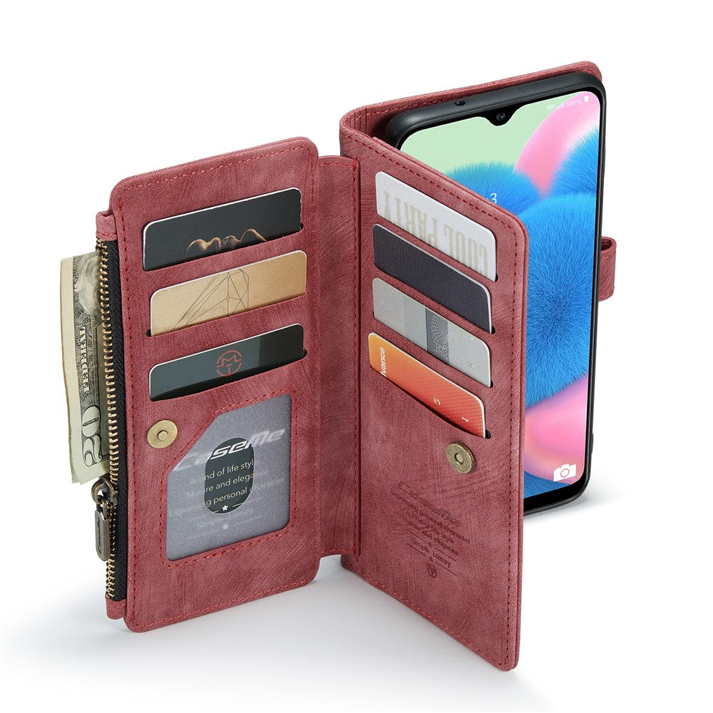 Til Samsung Galaxy A30s / A50 / A50s Telefoncovers med Rem CASEME C30 Lynlås Flere Kortrum PU Læder Cover