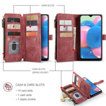 Til Samsung Galaxy A30s / A50 / A50s Telefoncovers med Rem CASEME C30 Lynlås Flere Kortrum PU Læder Cover