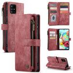 Til Samsung Galaxy A71 4G SM-A715 Telefonetuier med Rem CASEME C30 Lynlås Flere Kortrum PU Læder Cover