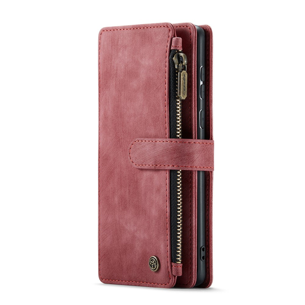 Til Samsung Galaxy A71 4G SM-A715 Telefonetuier med Rem CASEME C30 Lynlås Flere Kortrum PU Læder Cover