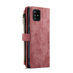 Til Samsung Galaxy A71 4G SM-A715 Telefonetuier med Rem CASEME C30 Lynlås Flere Kortrum PU Læder Cover
