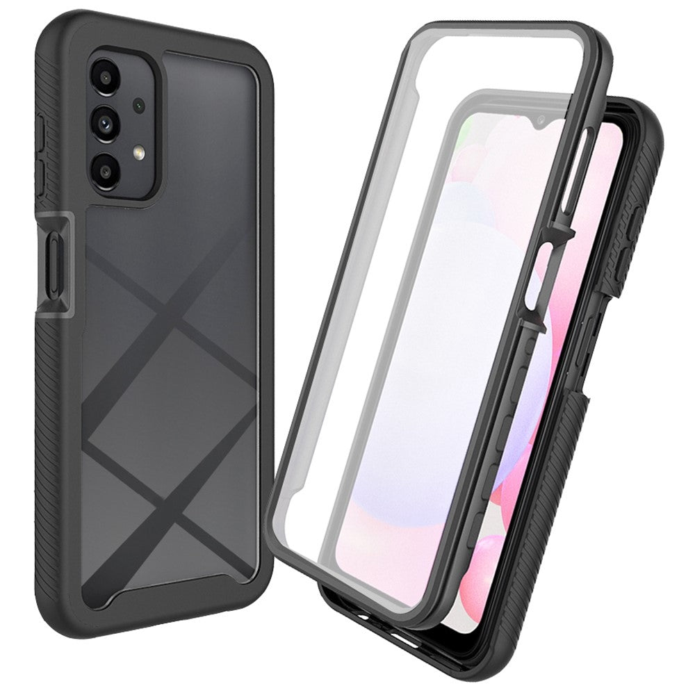 For Samsung Galaxy A23 5G (Global Version) / 4G Phone Case 3 in 1 TPU + PC Phone Cover with PET Screen Protector