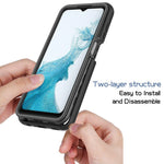 For Samsung Galaxy A23 5G (Global Version) / 4G Phone Case 3 in 1 TPU + PC Phone Cover with PET Screen Protector