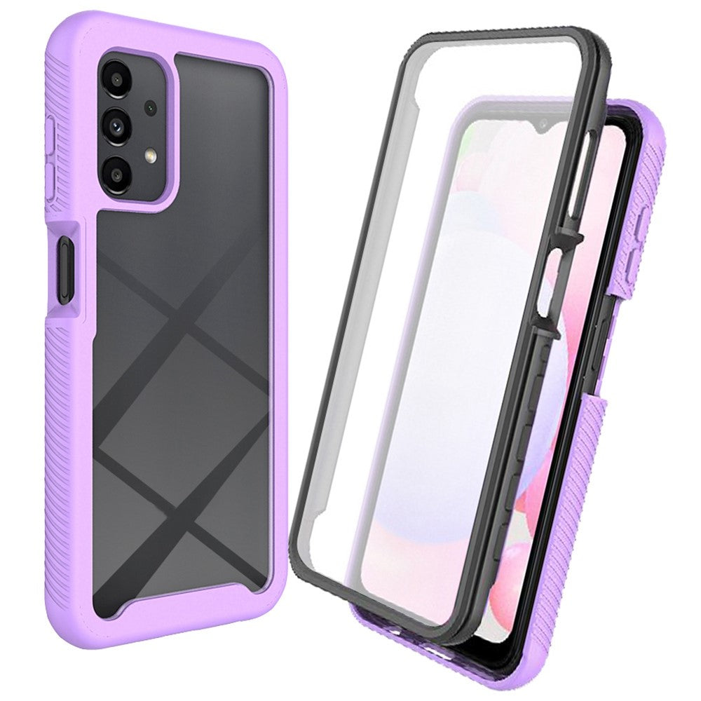 For Samsung Galaxy A23 5G (Global Version) / 4G Phone Case 3 in 1 TPU + PC Phone Cover with PET Screen Protector