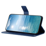 Ensfarvet linjeaftryk PU-lædertelefoncover til Samsung Galaxy A13 4G, Folio Flip Wallet Foldbart Stand Design Telefonetui