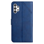 Ensfarvet linjeaftryk PU-lædertelefoncover til Samsung Galaxy A13 4G, Folio Flip Wallet Foldbart Stand Design Telefonetui