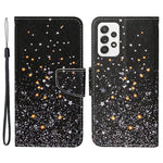 Pattern-Printing Cross Texture PU Leather Case for Samsung Galaxy A23 5G (Global Version) / 4G, Drop-Resistant Complete Covering Leather Wallet Stand Phone Shell + Strap