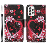 Pattern-Printing Cross Texture PU Leather Case for Samsung Galaxy A23 5G (Global Version) / 4G, Drop-Resistant Complete Covering Leather Wallet Stand Phone Shell + Strap