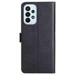 For Samsung Galaxy A23 5G (Global Version) / 4G Case Solid Color Leather Mobile Cover Wallet Stand with Strap