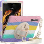 For Samsung Galaxy Tab S8 Ultra X900 / X906 / S9 Ultra X910 Kickstand Tablet Case Pen Slot Hand Strap PC + TPU Cover with Shoulder Strap
