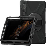 For Samsung Galaxy Tab S8 Ultra X900 / X906 / S9 Ultra X910 Hand Strap Tablet Case Hard PC + Soft TPU Shockproof Cover