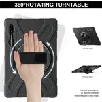 For Samsung Galaxy Tab S8 Ultra X900 / X906 / S9 Ultra X910 Hand Strap Tablet Case Hard PC + Soft TPU Shockproof Cover