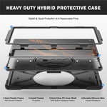 For Samsung Galaxy Tab S8 Ultra X900 / X906 / S9 Ultra X910 Hand Strap Tablet Case Hard PC + Soft TPU Shockproof Cover