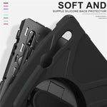 For Samsung Galaxy Tab S8 Ultra X900 / X906 / S9 Ultra X910 Hand Strap Tablet Case Hard PC + Soft TPU Shockproof Cover