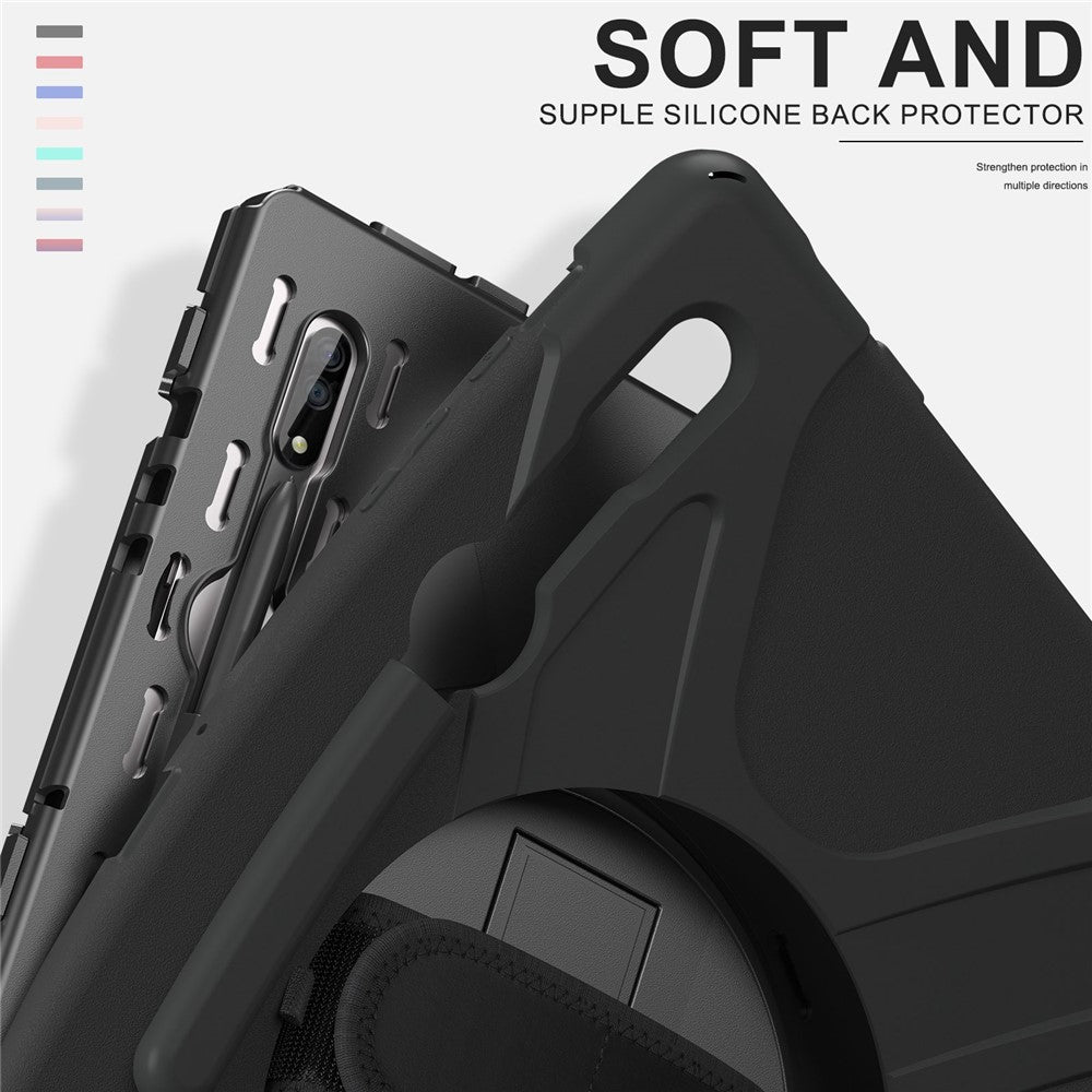 For Samsung Galaxy Tab S8 Ultra X900 / X906 / S9 Ultra X910 Hand Strap Tablet Case Hard PC + Soft TPU Shockproof Cover