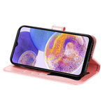 Samsung Galaxy A23 5G (Global version) / 4G / M23 5G / F23 5G Reptåligt plånboksfodral med blommönster Läderfodral med dubbelsidigt magnetlås mobilskal