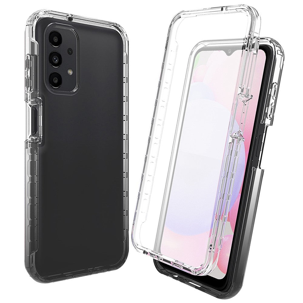 3-i-1 PC+TPU Hybrid Telefoncover til Samsung Galaxy A13 4G, Gradient Komplet Dækkende Anti-ridse Mobiltelefoncover med PET Skærmbeskytter