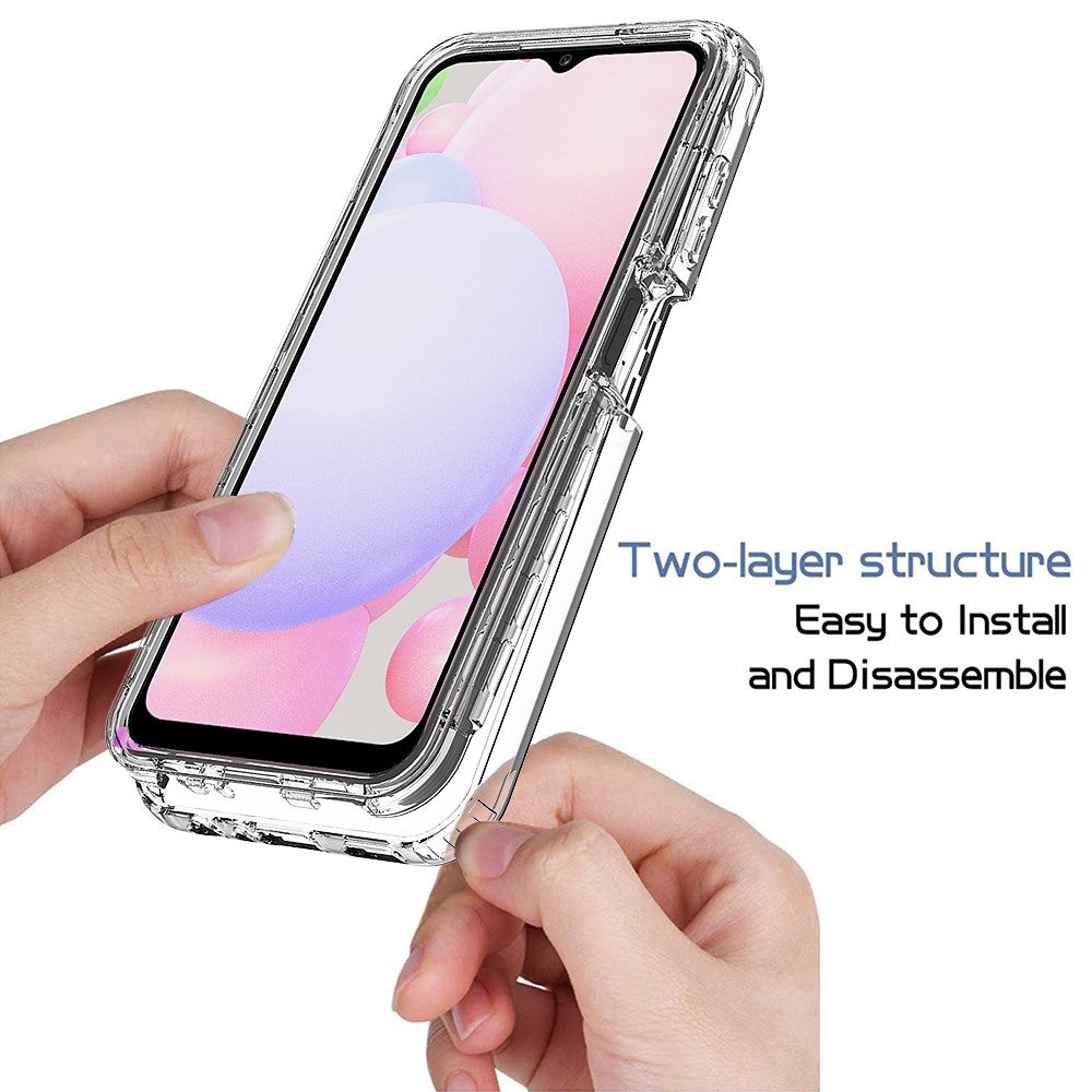 3-i-1 PC+TPU Hybrid Telefoncover til Samsung Galaxy A13 4G, Gradient Komplet Dækkende Anti-ridse Mobiltelefoncover med PET Skærmbeskytter