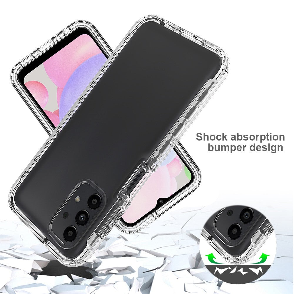 3-i-1 PC+TPU Hybrid Telefoncover til Samsung Galaxy A13 4G, Gradient Komplet Dækkende Anti-ridse Mobiltelefoncover med PET Skærmbeskytter