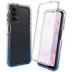 3-i-1 PC+TPU Hybrid Telefoncover til Samsung Galaxy A13 4G, Gradient Komplet Dækkende Anti-ridse Mobiltelefoncover med PET Skærmbeskytter