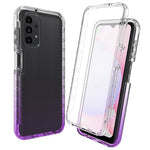 3-i-1 PC+TPU Hybrid Telefoncover til Samsung Galaxy A13 4G, Gradient Komplet Dækkende Anti-ridse Mobiltelefoncover med PET Skærmbeskytter