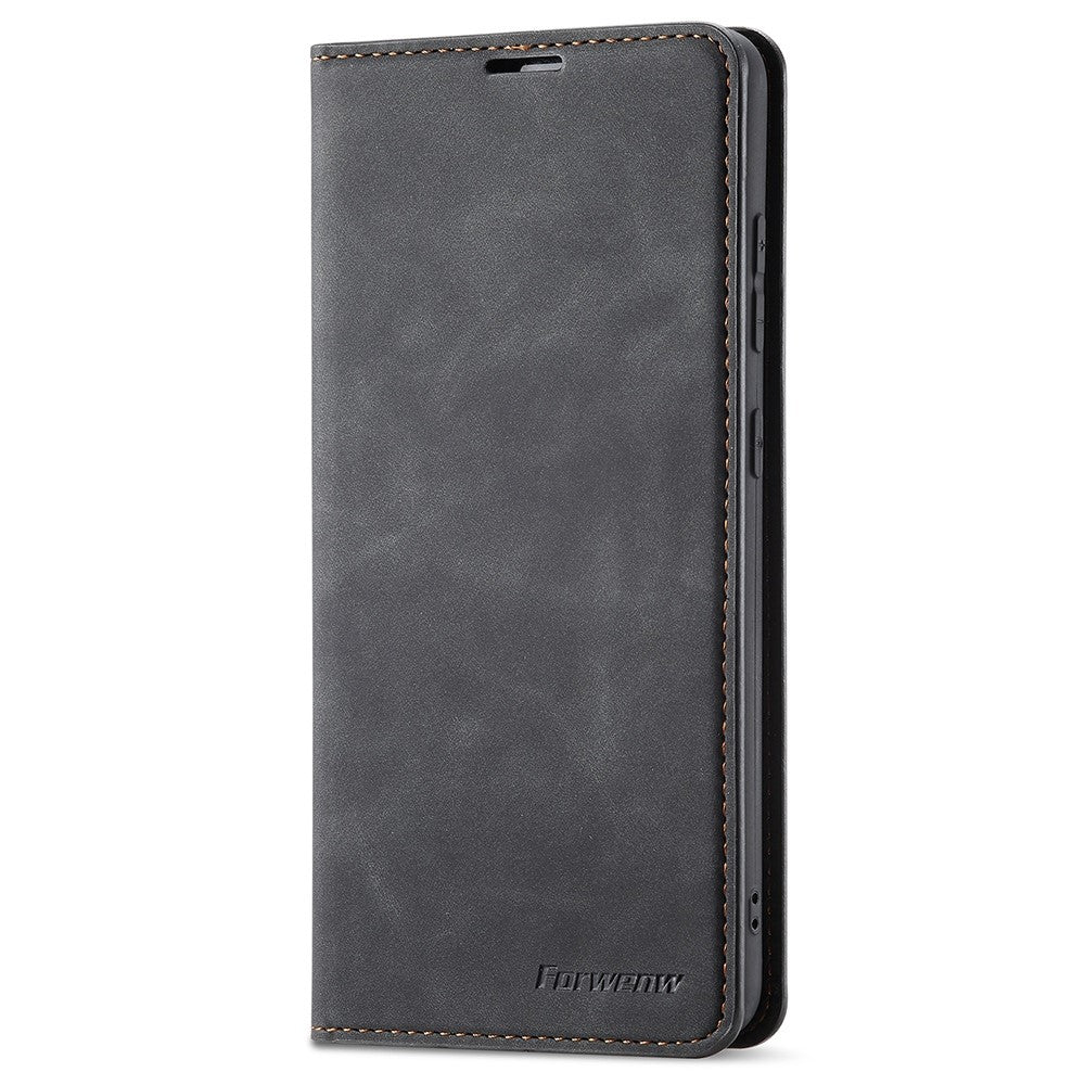FORWENW for Samsung Galaxy A33 5G Fantasy Series Skin-touch Shockproof Anti-scratch PU Leather Stand Wallet Style Phone Case