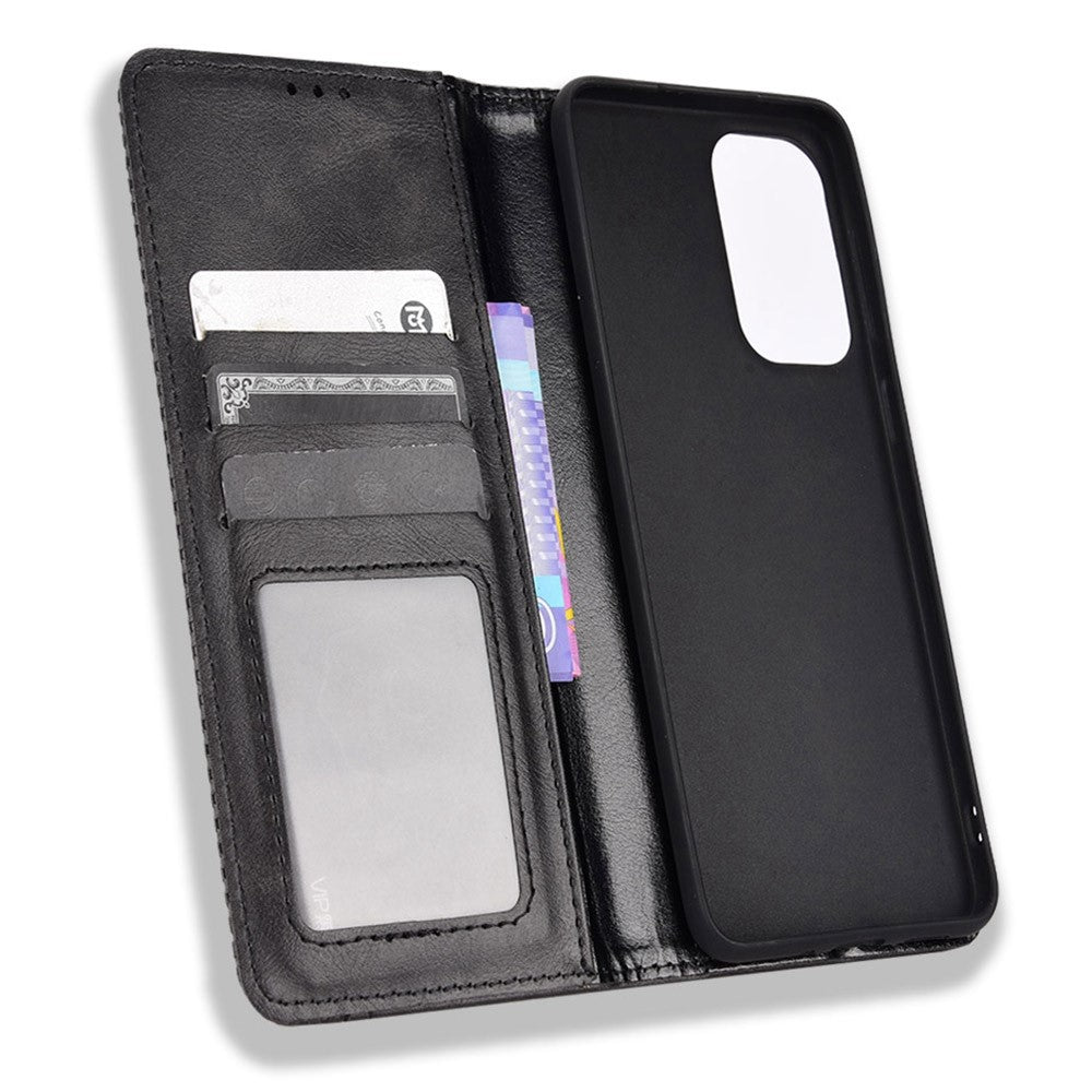 Samsung Galaxy A23 5G (Global version) / 4G / M23 5G / F23 5G Retro textur PU-läder plånboksfodral mosaiktryckt magnetiskt mobilskal med automatisk stängning