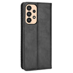 Samsung Galaxy A23 5G (global version) / 4G / M23 5G / F23 5G-pungcover i PU-læder med retrostruktur, mosaiktryk, magnetisk lukning og automatisk lukning