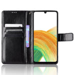 Samsung Galaxy A23 5G (Global version) / 4G / M23 5G / F23 5G PU-läder Crazy Horse textur stativfodral reptåligt plånboksfodral för mobilmobil