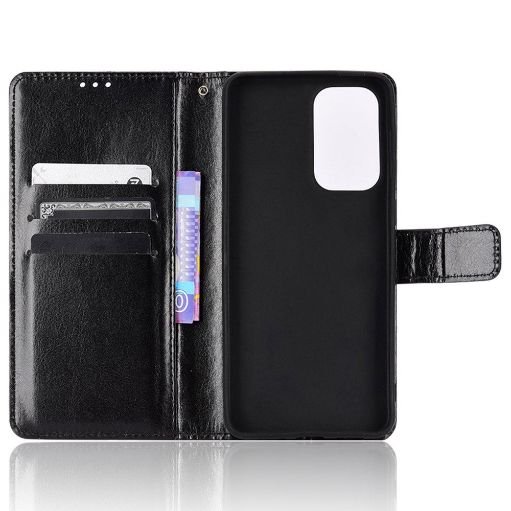 Samsung Galaxy A23 5G (Global version) / 4G / M23 5G / F23 5G PU-läder Crazy Horse textur stativfodral reptåligt plånboksfodral för mobilmobil