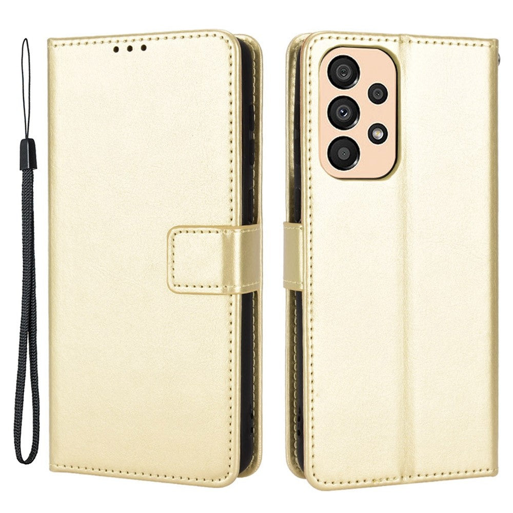 Samsung Galaxy A23 5G (Global version) / 4G / M23 5G / F23 5G PU-läder Crazy Horse textur stativfodral reptåligt plånboksfodral för mobilmobil