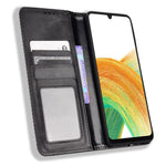 Samsung Galaxy A33 5G Retro PU-läder plånboksfodral med mosaiktryck, magnetstängning, justerbart stativ