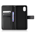 For Samsung Galaxy A03 Core Shockproof Wallet Stand View Protective Cover Diamond Texture Soft PU Leather Flip Case with Strap