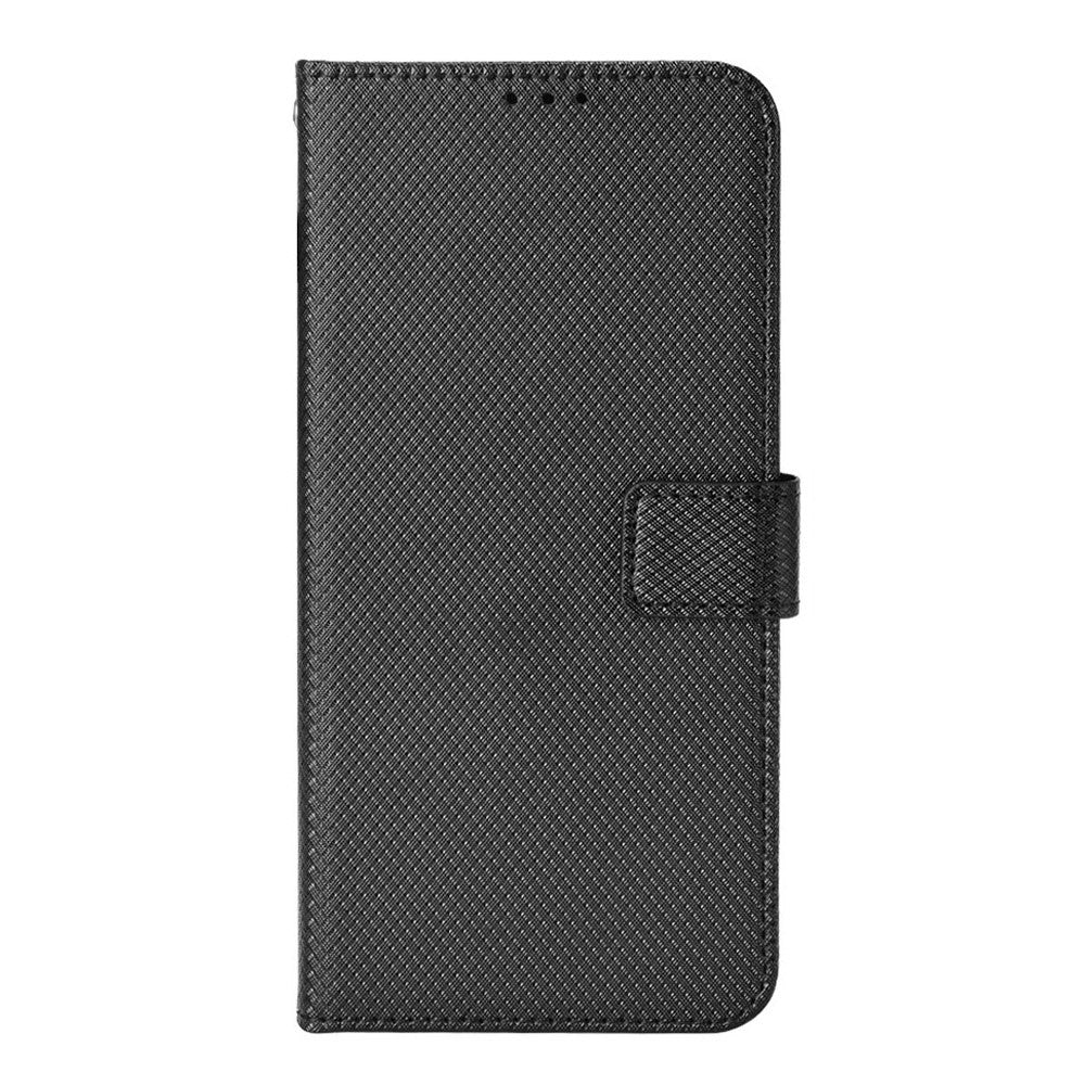 For Samsung Galaxy A03 Core Shockproof Wallet Stand View Protective Cover Diamond Texture Soft PU Leather Flip Case with Strap
