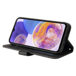 Samsung Galaxy A23 5G (Global version) / 4G / M23 5G / F23 5G-læderpung, Skin Touch-mobilcover, stativ med rem