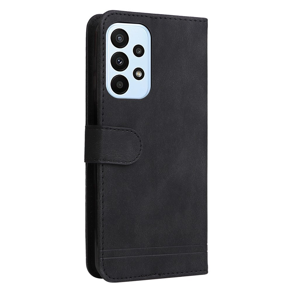 Samsung Galaxy A23 5G (Global version) / 4G / M23 5G / F23 5G-læderpung, Skin Touch-mobilcover, stativ med rem
