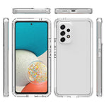 3-in-1 PC+TPU Hybrid Case for Samsung Galaxy A53 5G, Gradient Well-protected Shockproof Mobile Phone Cover with PET Screen Protector