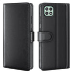 Til Samsung Galaxy A22 5G (EU-version) Splitlæder Ægte Læder Fuld Beskyttelse Pung Stand Telefoncover