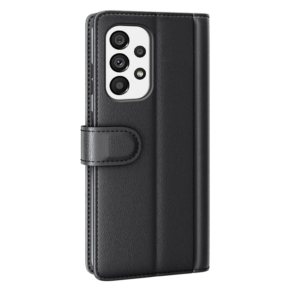 For Samsung Galaxy A33 5G Stand Wallet Phone Case Split Leather Genuine Leather Folio Flip Protective Cover